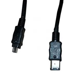 FireWire kábel IEEE 1394, IEEE 1394 (6pin) M- IEEE 1394 (4pin) M, 2m, čierny